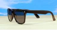Kids classic wayfarer UV400 sunglasses in black with super dark lenses