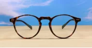 Round anti blue light glasses with silver accents, wire-core temples and steel hinges