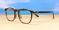 Classic round computer glasses with silver rivet detail and inner core wire temples