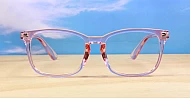 Vintage-style unisex blue blocker glasses with high-quality steel hinges