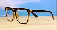 Vintage-style unisex blue blocker glasses with high-quality steel hinges
