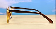 Vintage-style unisex blue blocker glasses with high-quality steel hinges
