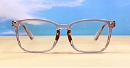 Vintage-style unisex blue blocker glasses with high-quality steel hinges