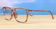 Vintage-style unisex blue blocker glasses with high-quality steel hinges