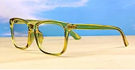 Vintage-style unisex blue blocker glasses with high-quality steel hinges