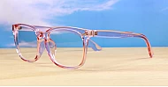 Vintage-style unisex blue blocker glasses with high-quality steel hinges