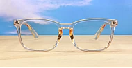 Vintage-style unisex blue blocker glasses with high-quality steel hinges