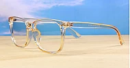 Vintage-style unisex blue blocker glasses with high-quality steel hinges