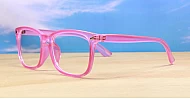 Vintage-style unisex blue blocker glasses with high-quality steel hinges