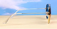 Bob Aviator polarised sunglasses with silver or gold frames and full revo mirror lenses