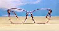 Cat-eye anti blue light glasses with lifted upswept frames and inner core wire temples
