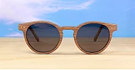 Snoopy walnut wood polarised sunglasses with superdark lenses NZ