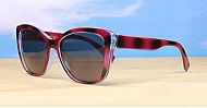 Misty cat-eye polarised sunglasses from Giselle with Category 3 super dark lenses