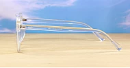 Large square aviator computer glasses in clear or black with strong steel hinges