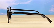 Large square aviator computer glasses in clear or black with strong steel hinges