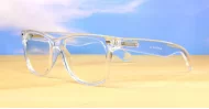Classic vintage-shape clear anti blue light glasses with advanced flexible hinges