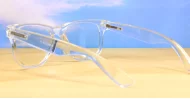Classic vintage-shape clear anti blue light glasses with advanced flexible hinges
