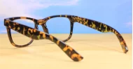Classic vintage tortoise blue light glasses with flexible hinges