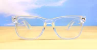 Classic vintage-shape clear anti blue light glasses with advanced flexible hinges