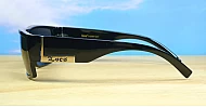 LOCS Hardcore 91026 men's UV400 sunglasses in matt black with super dark Category 3 lenses