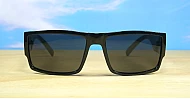 LOCS Hardcore 91026 men's UV400 sunglasses in matt black with super dark Category 3 lenses
