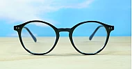 Medium round computer glasses with quality steel hinges