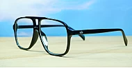 Large aviator blue blocker glasses in black, tortoise or clear with quality steel hinges