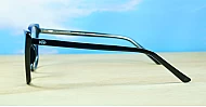 Cat-eye anti blue light glasses with lifted upswept frames and inner core wire temples