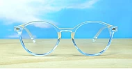 Medium round computer glasses with quality steel hinges
