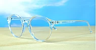 Medium round computer glasses with quality steel hinges