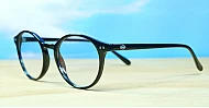 Medium round computer glasses with quality steel hinges
