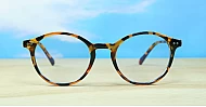 Medium round computer glasses with quality steel hinges