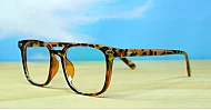 Classic rectangular anti blue light glasses in black, tortoise or clear with sturdy steel hinges