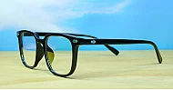 Classic rectangular anti blue light glasses in black, tortoise or clear with sturdy steel hinges