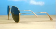 The Superdark Aviator UV400 sunglasses with sleek gold metal frames and dark glass lenses
