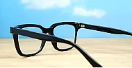 Rectangular TR90 blue light glasses in black or toffee with inner wire temples and steel hinges