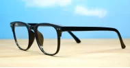 Classic black blue light glasses with smart gold detailing and strong steel hinges