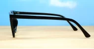 Classic black blue light glasses with smart gold detailing and strong steel hinges