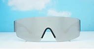 The Snowbird unisex sports shield UV400 sunglasses with vintage-inspired design and mirrored lenses