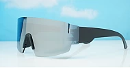 The Snowbird unisex sports shield UV400 sunglasses with vintage-inspired design and mirrored lenses