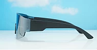 The Snowbird unisex sports shield UV400 sunglasses with vintage-inspired design and mirrored lenses
