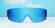 The Snowbird unisex sports shield UV400 sunglasses with vintage-inspired design and mirrored lenses
