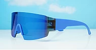 The Snowbird unisex sports shield UV400 sunglasses with vintage-inspired design and mirrored lenses