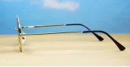 Cosmic Lennon style round polarised sunglasses gold frames small face