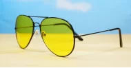 Night driving Aviators-Black Aviator sunglasses L1106ND-BLK