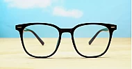 Large round computer glasses with solid steel hinges