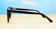 Round medium blue blocker glasses in black or tortoise with inner core wire temples