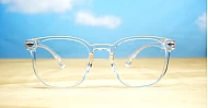 TR90 computer glasses with silver detailing in clear or black with steel hinges