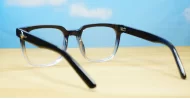Chunky square anti blue light glasses with robust steel hinges