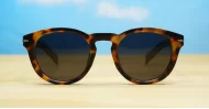 Stratos round black unisex polarised sunglasses wire temples category 3 lenses